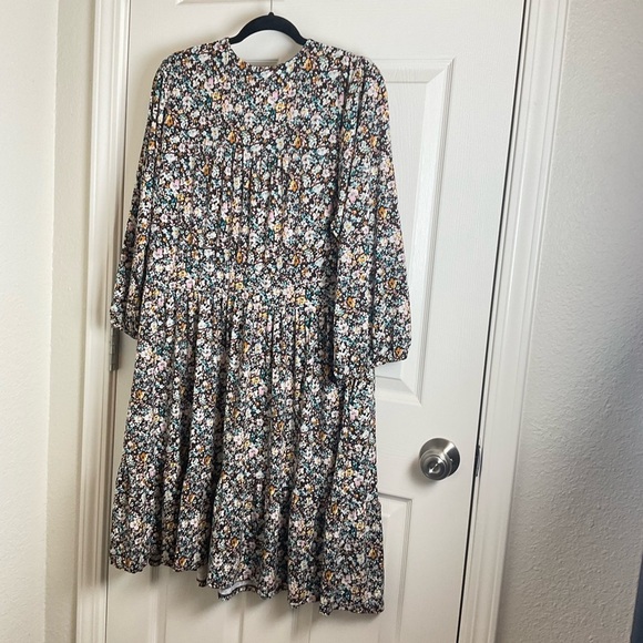 Torrid Mini Studio Knit Surplice Tiered Dress Multi Plus Size 2 2X - Picture 9 of 10